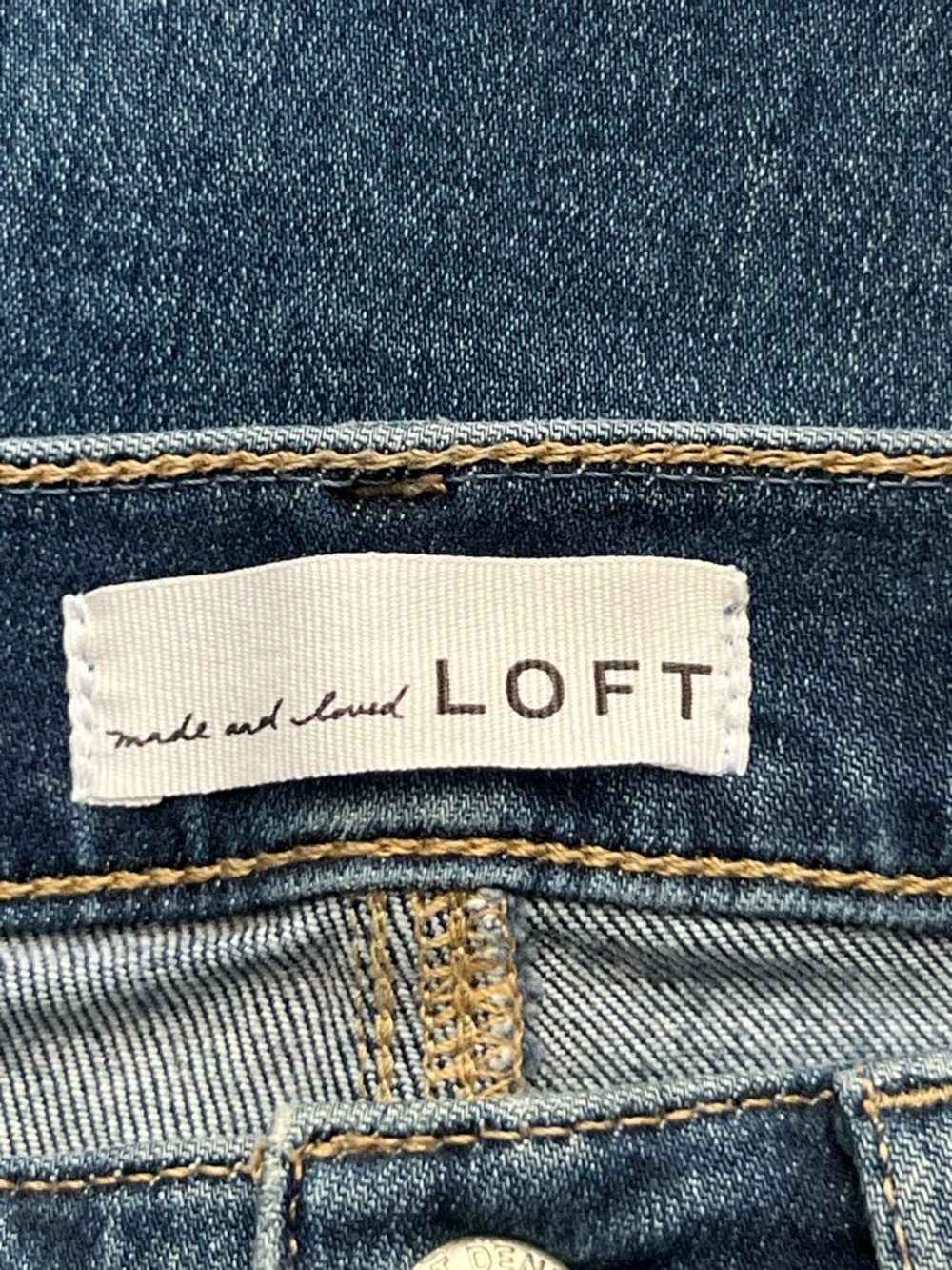 LOFT Cute Dark Blue Wide-Leg Jeans, Size 25/0 - Picture 7 of 8